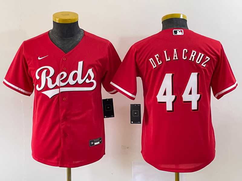 Youth Cincinnati Reds #44 Elly De La Cruz Red Cool Base Stitched Baseball Jersey2->mlb youth jerseys->MLB Jersey